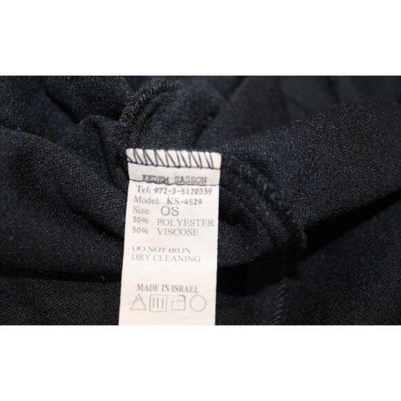 Kadem Sasson Sweater Poncho Cape Lagenlook black Pullover Pocket Israel One Size - Picture 6 of 7